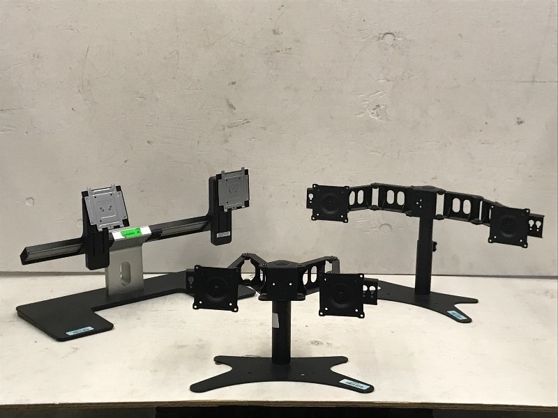 lot 59 image: Lot Of (3) Desktop Monitor Stands