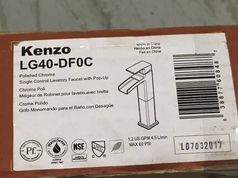 Pfister Kenzo Single Hole Single-Handle Vessel Bathroom Faucet in Polished Chrome Not Used