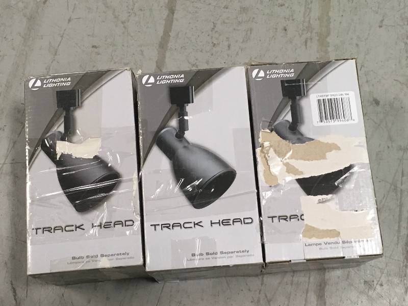 Lithonia Lighting Baffle 1-Light Black Track Lighting LOT OF 3 not used