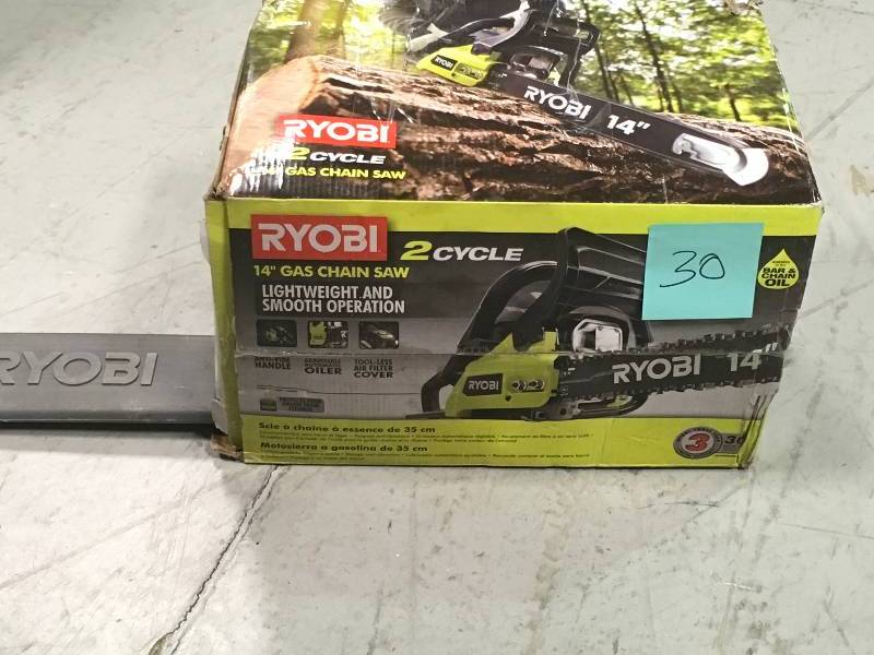 Ryobi 14 in. 37cc 2-Cycle Gas Chainsaw  in good working condition