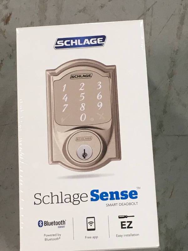Schlage Lock BE479AACAM619 Deadbolt Smart Sense Sat Nickl