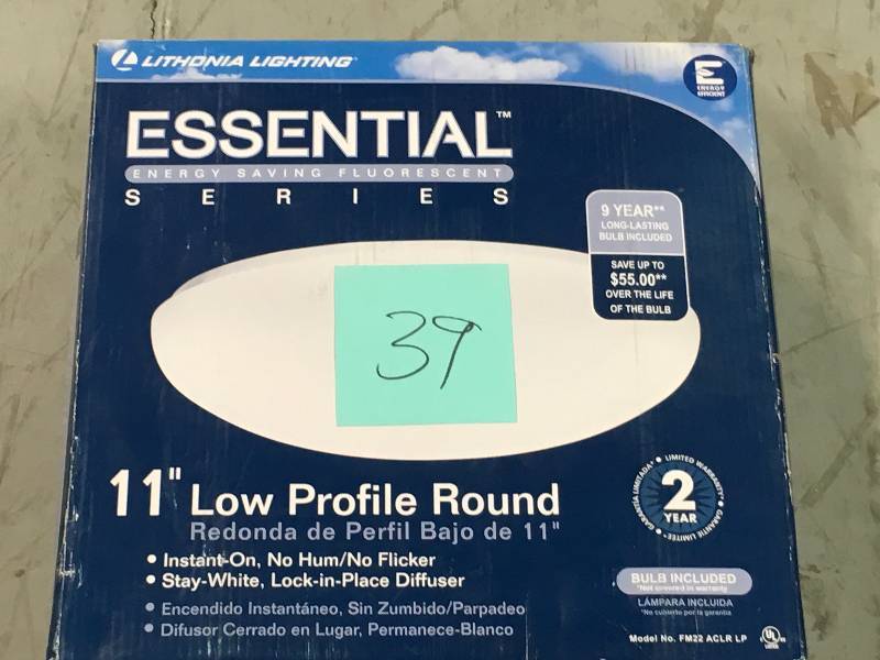 Lithonia Lighting 1-Light White Low-Profile Wall or Ceiling Flushmount not used
