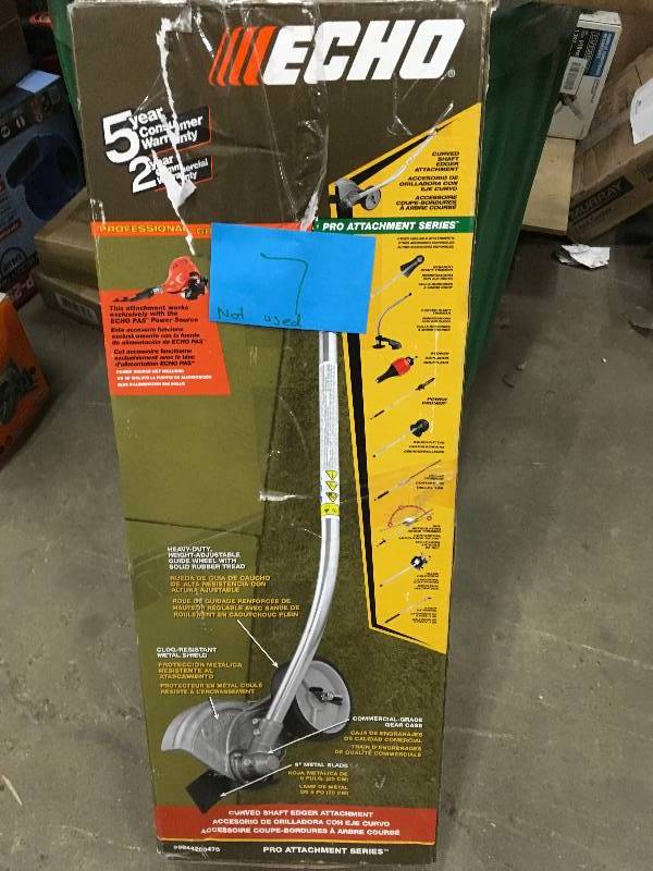 lot 7 image: Echo 99944200470 Curved Shaft Edger Attachment Not used