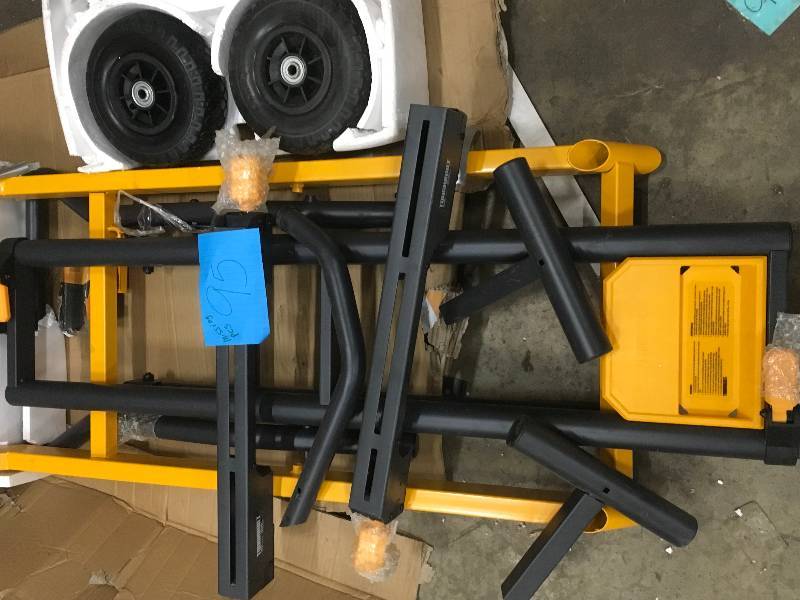 lot 95 image: TOUGHBUILT Universal QuickSet Miter Saw Stand Missing pcs