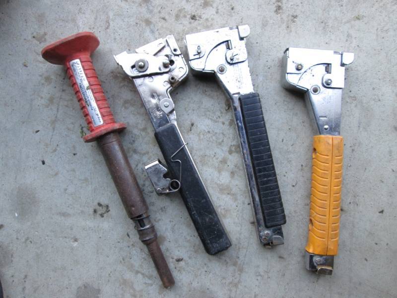 3 staple guns and Remington powder ...