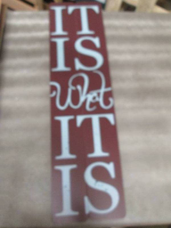 lot 46 image: It Is What It Is Wood Wall Plaque...