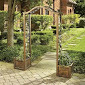lot 21 image: Garden Arch with Planters open box ...