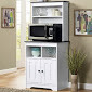 lot 95 image: Katie Microwave Stand with Hutch op...