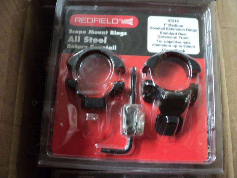 box of 12 redfield scope mount ring...