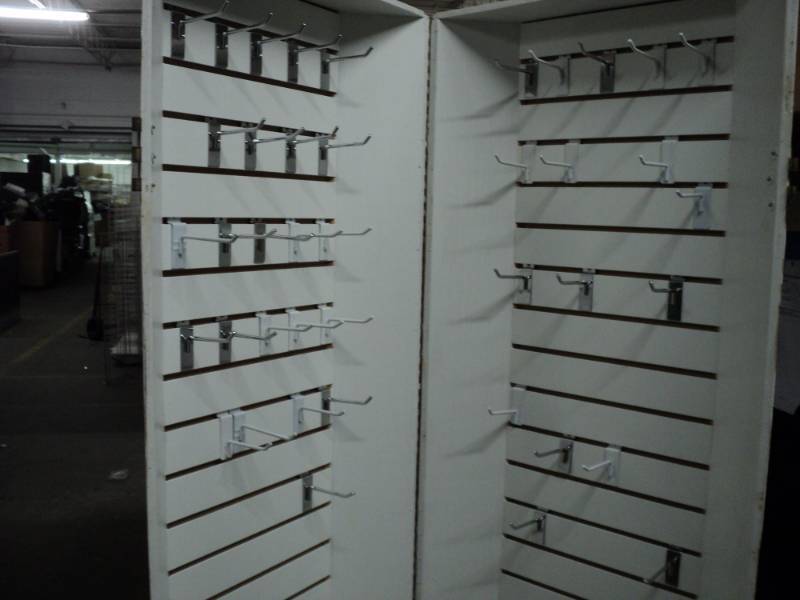 wood trade show slat wall display r...
