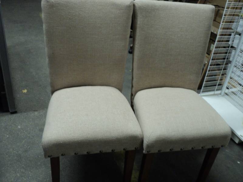 2 matching cloth dining chairs...