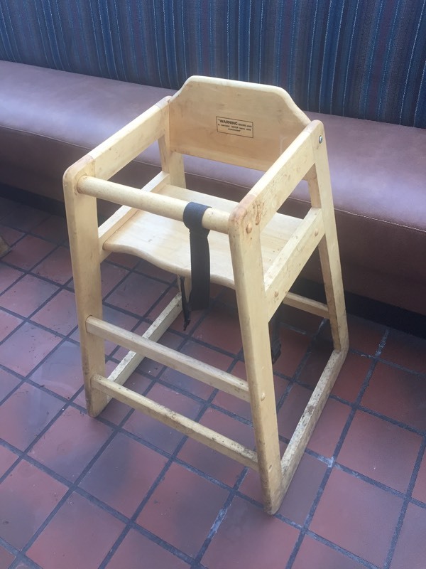 lot 68 image: Wood High Chair