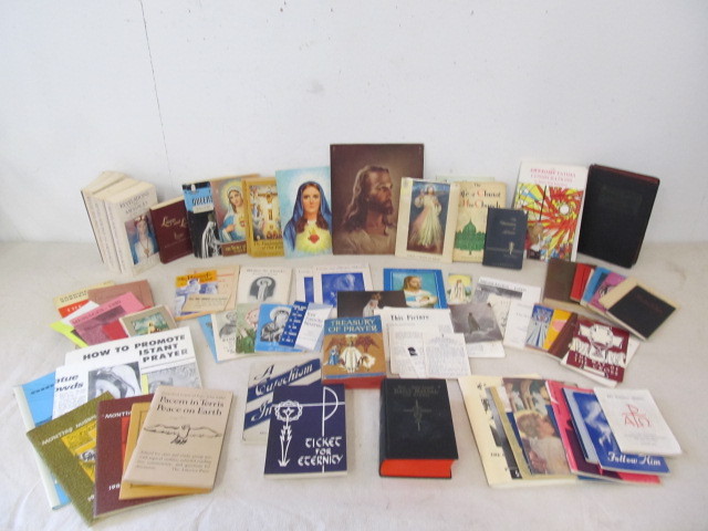 lot 136 image: Large Collection of Vintage Religious Books etc