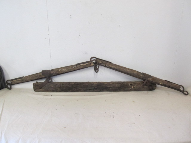 lot 144 image: LARGE Antique Double Horse Yoke