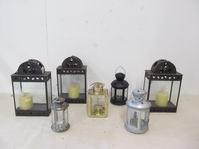 lot 151 image: Large Lot of Candle Lanterns