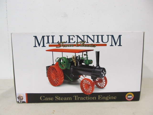 lot 28 image: Large Ertl Millennium 116 Diecast CASE Steam Engine Tractor