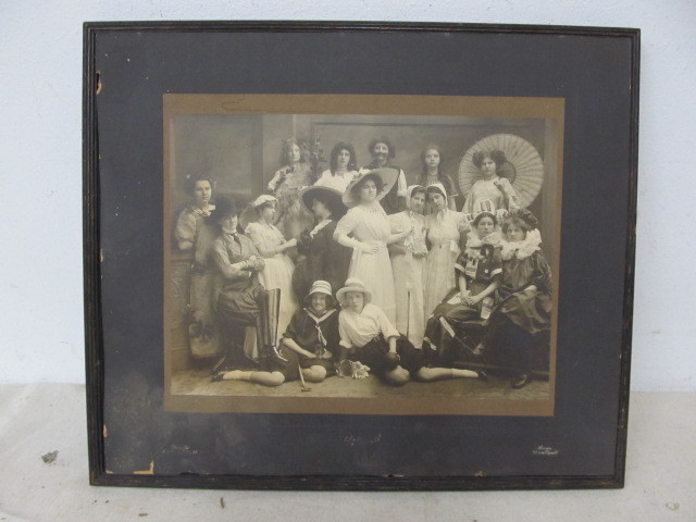 lot 51 image: Unusual Antique Large Photograph - Girls in Costumes