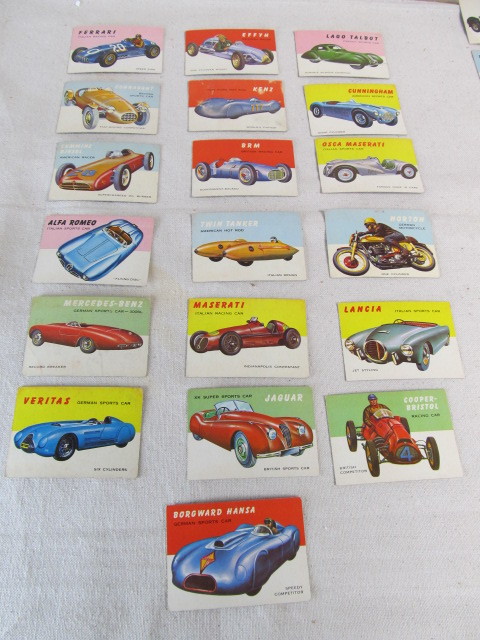 lot 56 image: Lot of Original 1950s TOPPS WORLD ON WHEELS Trading Cards