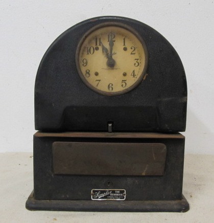 lot 80 image: Vintage Machine Age SIMPLEX Industrial Time Clock