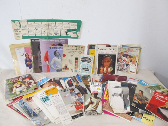 lot 92 image: HUGE Lot of Vintage 1950s-60s SewingDressmaking etc Magazines