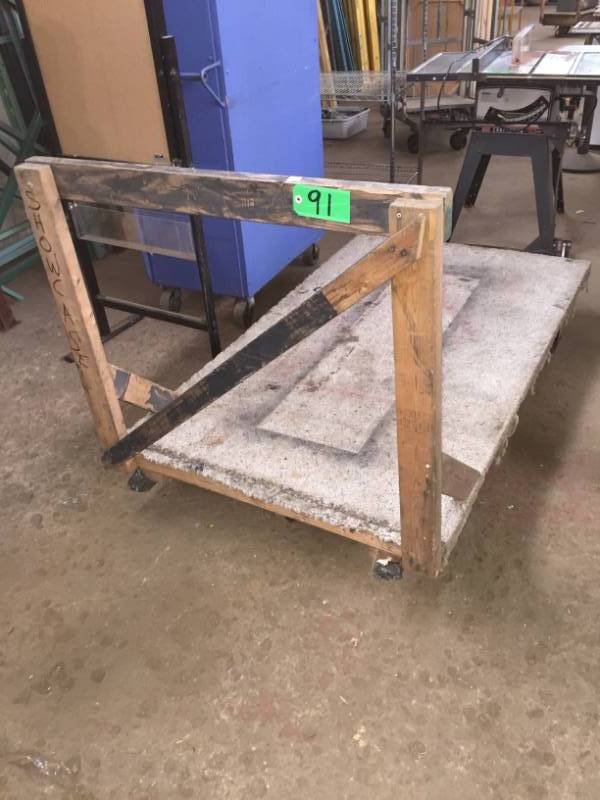 lot 91 image: Large Carpeted Warehouse Cart