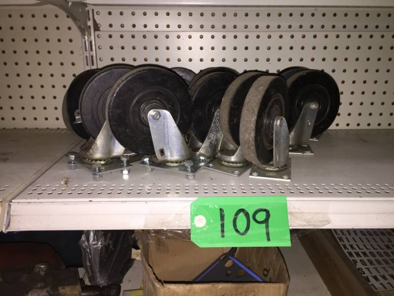 lot 109 image: Sixteen 5 swivel wheels