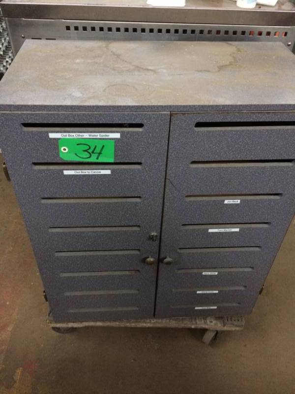 lot 34 image: Two Door PaperMail Cabinet