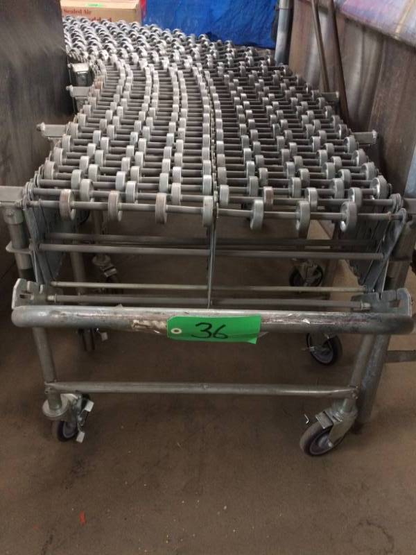 lot 36 image: Flex (Accordion) Conveyor on wheels