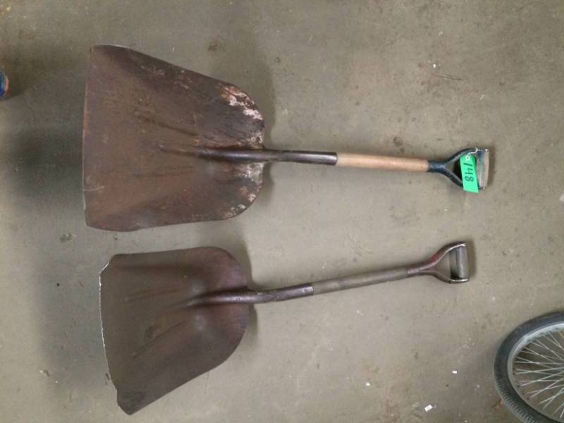 lot 148 image: Two Vintage Coal Shovels
