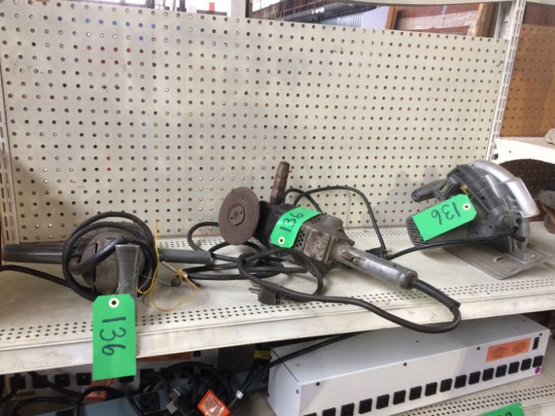 lot 136 image: Three heavy duty tools
