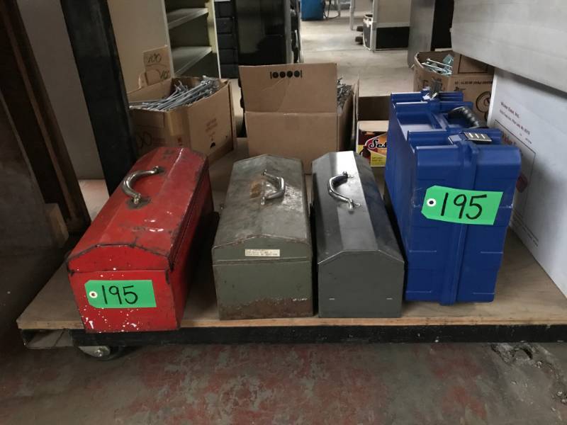 lot 195 image: Four various tool boxes