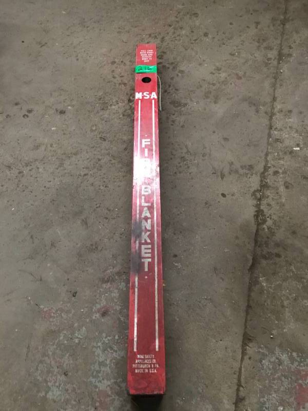 lot 216 image: Red Fire Blanket in case