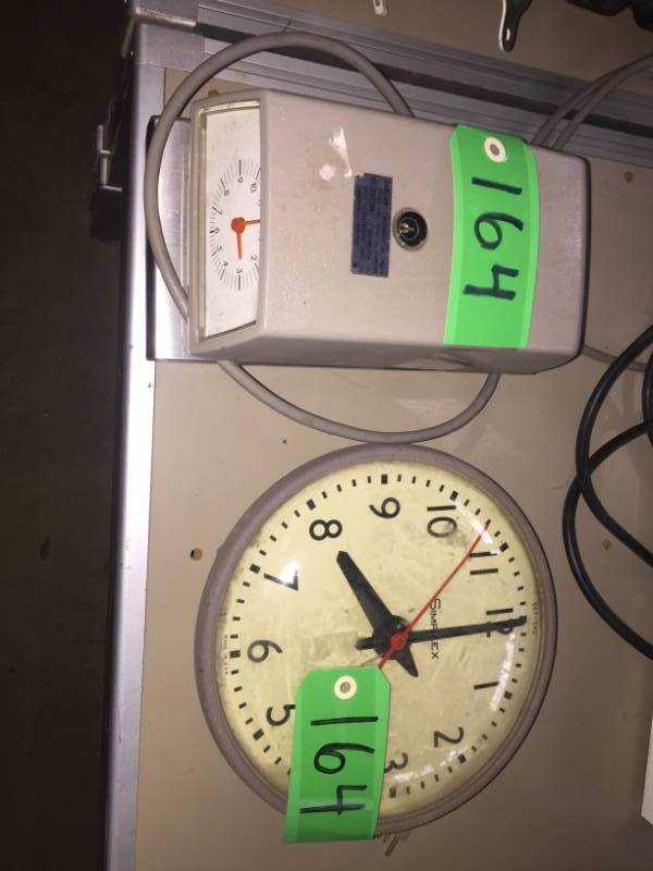 lot 164 image: One Timeclocks and One Clock