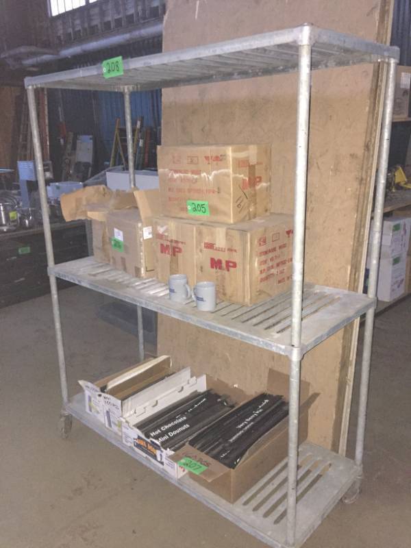 lot 208 image: Market Forge Rolling Cart Galvanized
