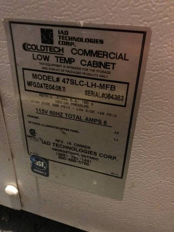 Cold TechModel 47SLC-LH-MFBNovelty Ice Cream FreezerLow temp CabinetRuns freezes
