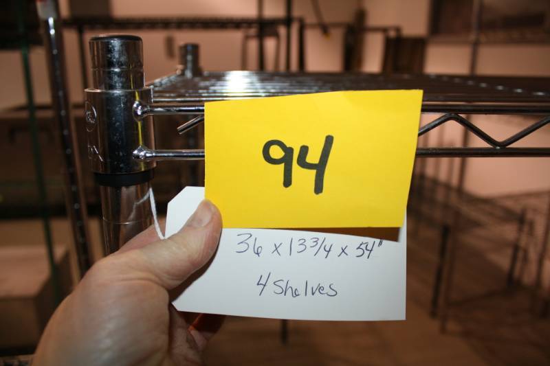 4 Tier Chrome Shelving RackRack Only36X14X54