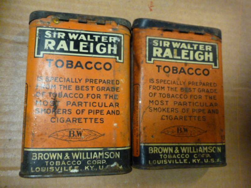 lot 184 image: Vintage Tobacco Cans