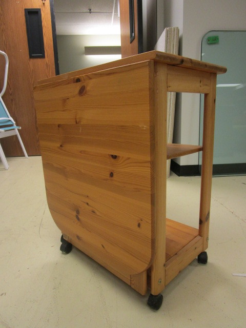 ROLLING DROP LEAF DESK  TABLE
