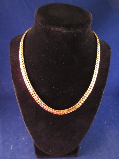 lot 906 image: 14K YELLOW GOLD MILOR ITALY 17 WOVEN NECKLACE