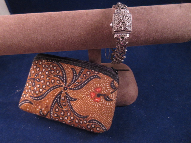 lot 829 image: ANTIQUE SILVER MARCASITE BUCHERER HIDDEN FACE WATCH
