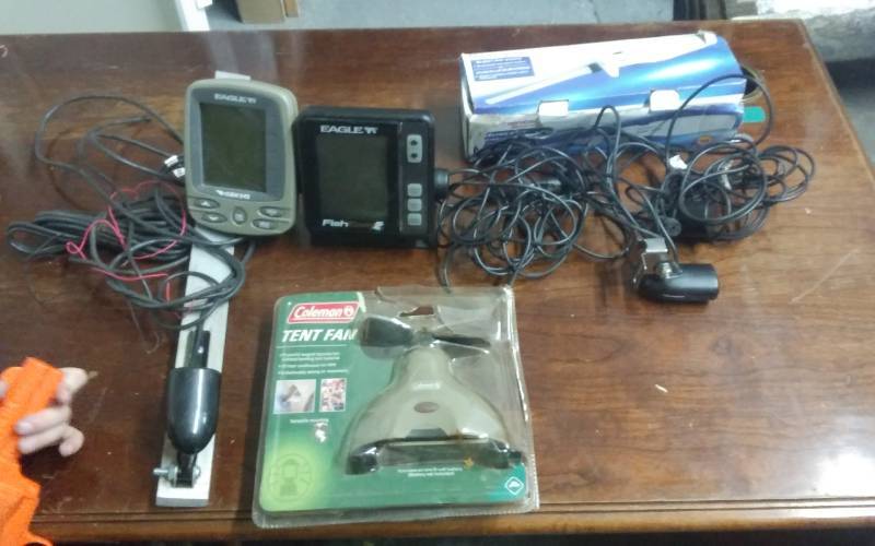 Electric Knife, Tent Fan, 2-Eagle Fish Finders With Transducers