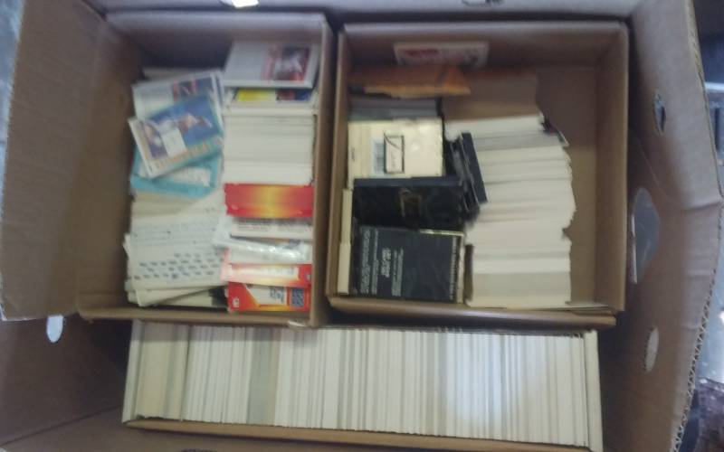 3-Large Boxes Of Mixed Cards-Base Ball, Foot Ball, Hockey, Basket Ball Approx 800