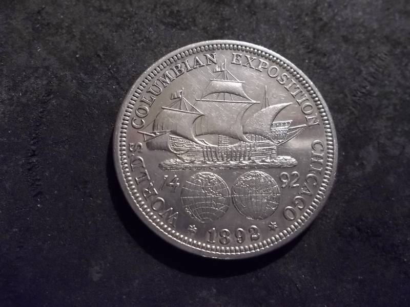 1892 Columbian Exposition Silver Half Dollar Commemorative (Ist Commemorative Coin Stuck In The USA)