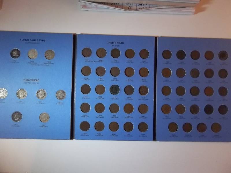 Full Set Of Indian Head & Flying Eagle Cents In Whitman Album