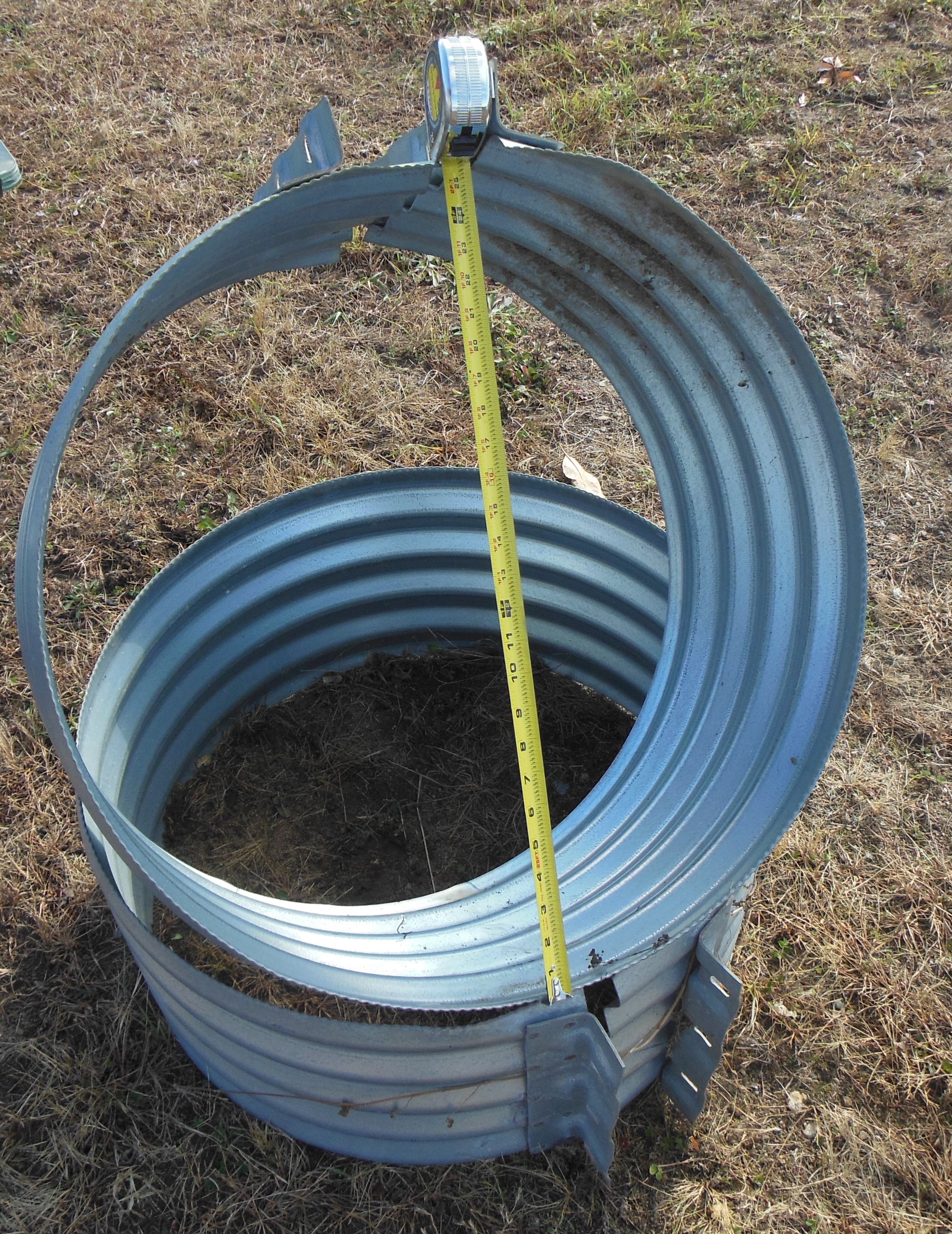 lot 21 image: Two Galvanized Culvert Couplers  Connectors