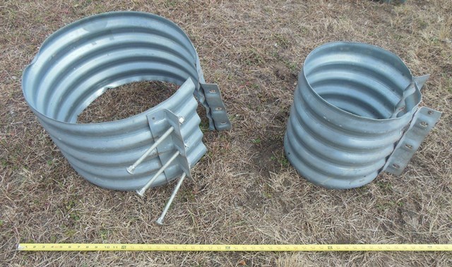 lot 27 image: 2 Galvanized Culvert Couplers  Connectors