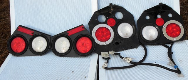 lot 45 image: 4 Brackets with 8 Tail Lights in Total