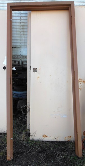 lot 68 image: 3 Hour Fire Door and Steel Frame  (MATCHING DOOR LOTS with NO sidelights 68 and 70)