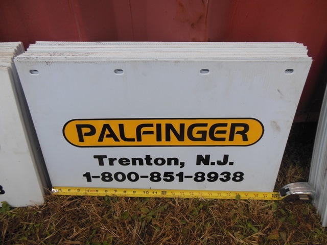 lot 107 image: 16 Lighter Duty 15 x 24 Mud Flaps - Palfinger - some are fresh out of the shipping box