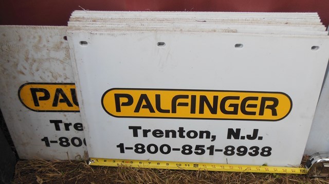 lot 111 image: 11 Heavy Duty 15 x 24 Mud Flaps - Palfinger